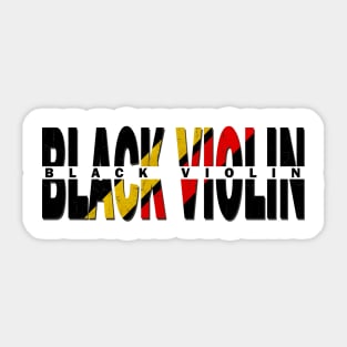 vintage typo Black Violin Sticker